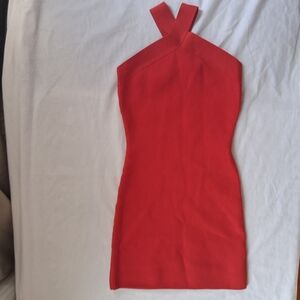 Sincerely Jules Cross Strap Red Dress